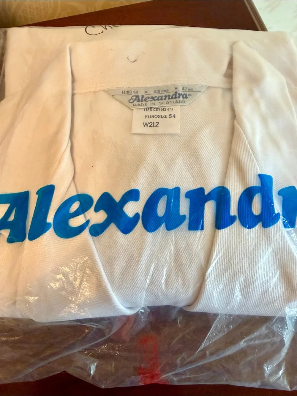 NEW Vintage Alexandra Scotland Chef Coat Jacket White W212 Size 54 42.5” Chest